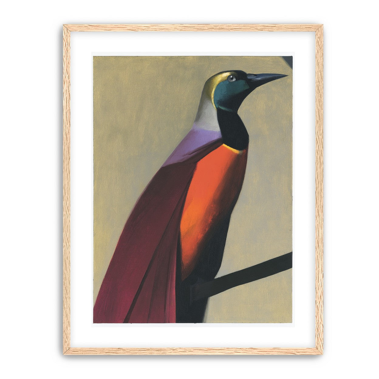 Bright bird on a branch