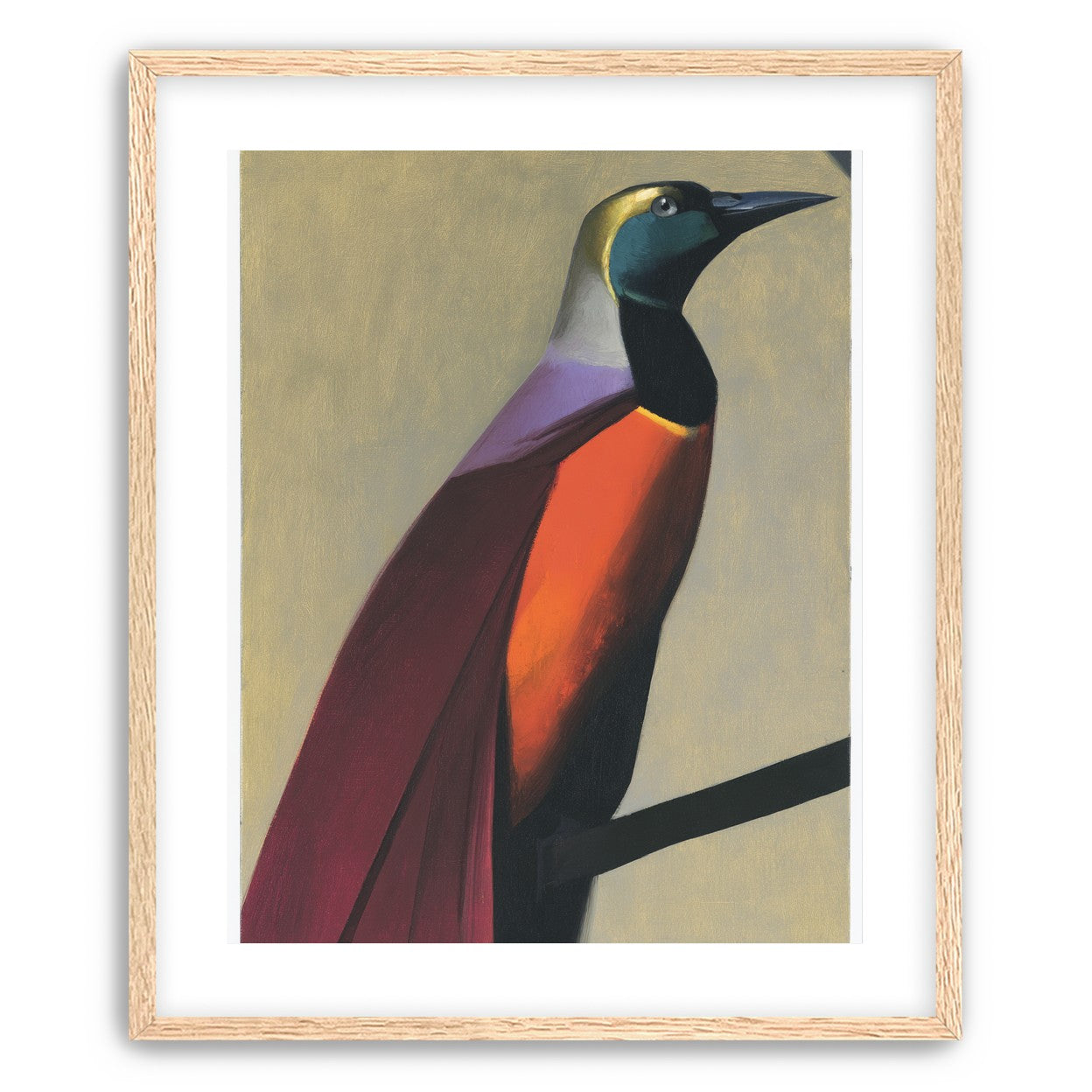 Bright bird on a branch