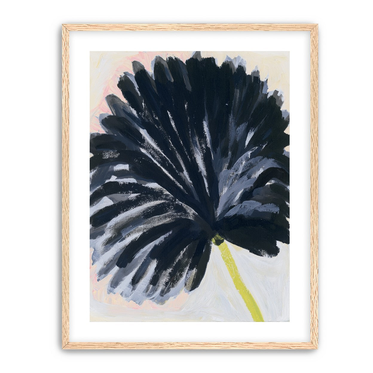 Black petals in pale light