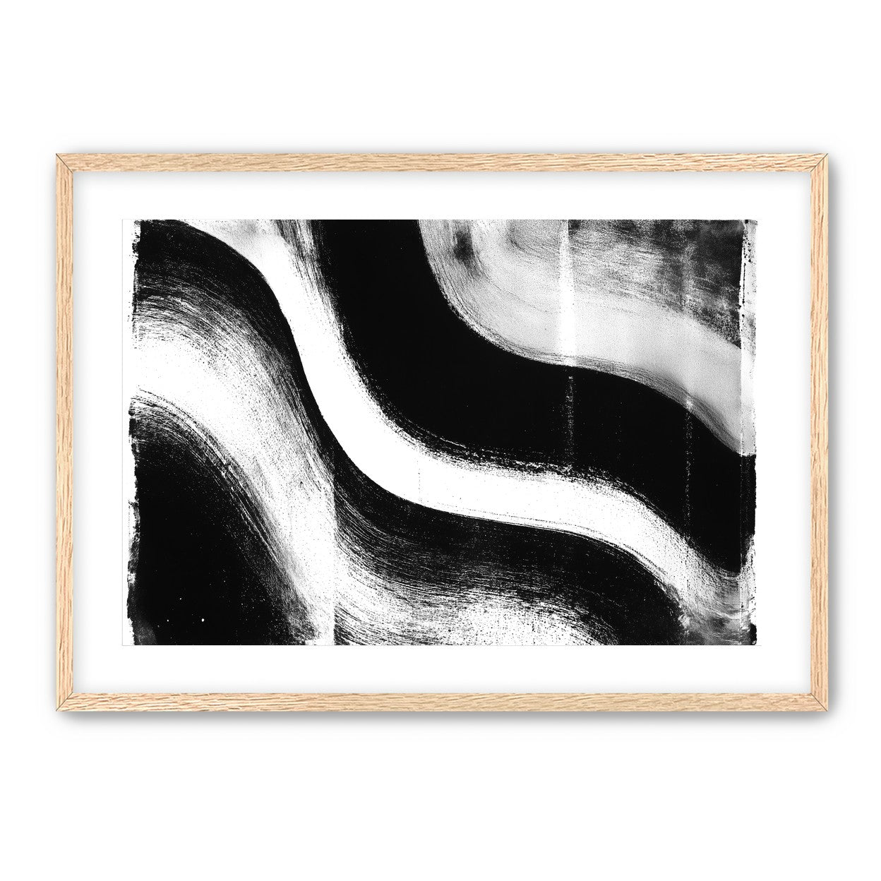 White cut through black