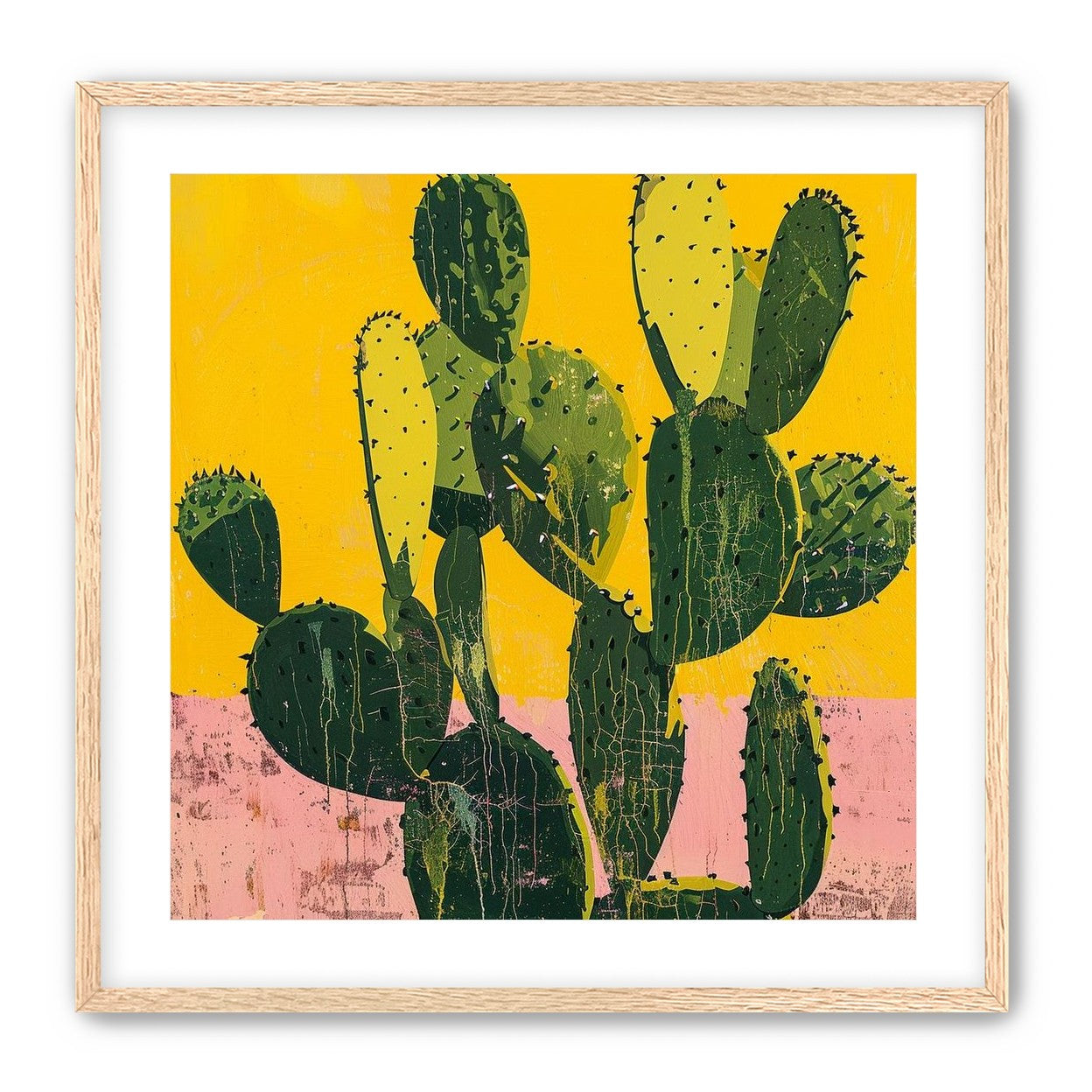 Green pads in yellow sky