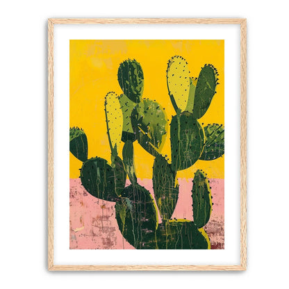 Green pads in yellow sky