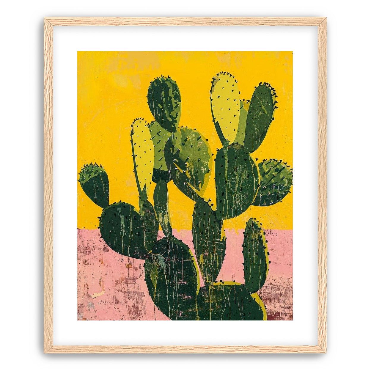 Green pads in yellow sky