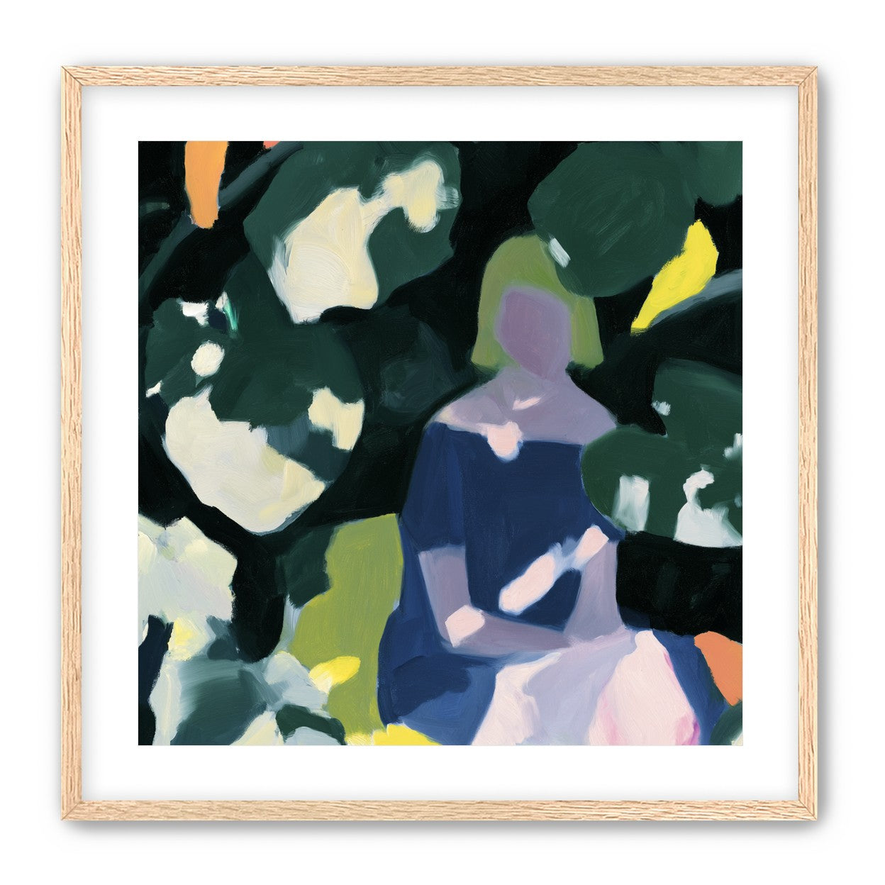 Figure in garden shadows