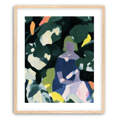 Figure in garden shadows