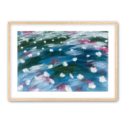 White flowers in windblown hills