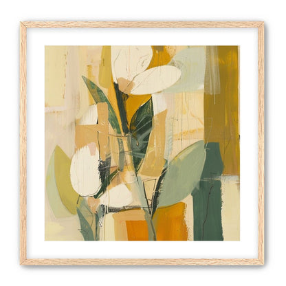 White forms within ochre blocks