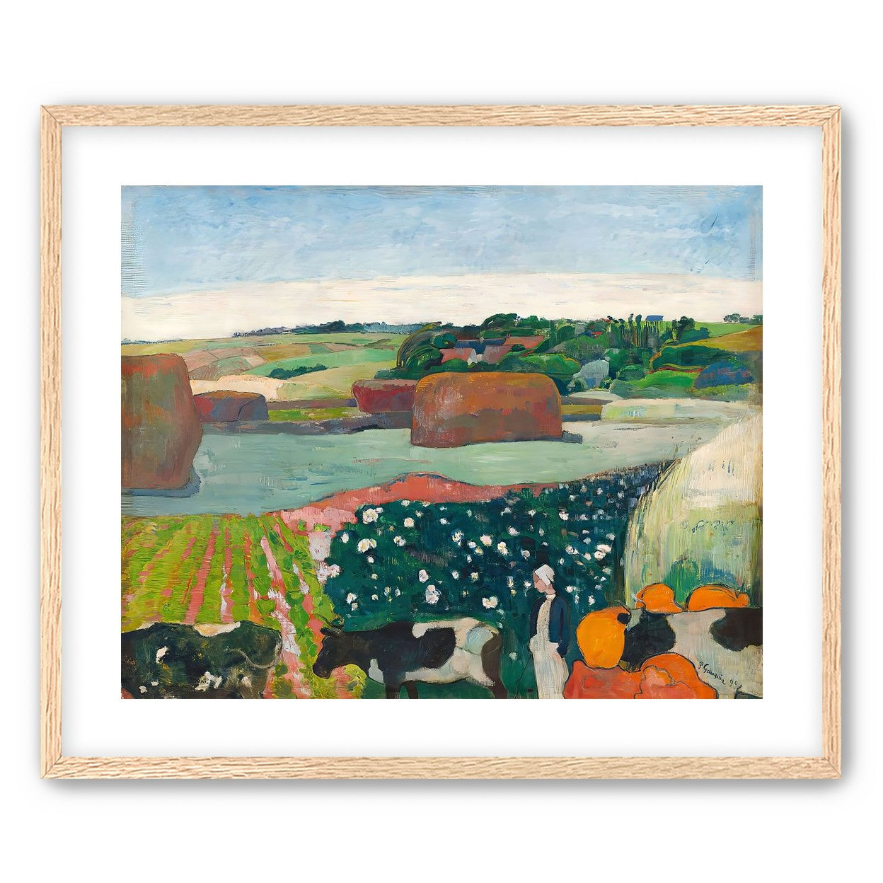 Haystacks in Brittany by Gauguin