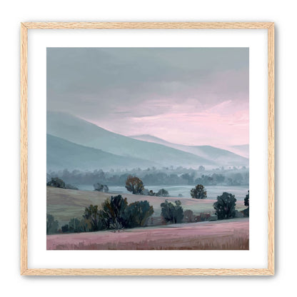 Low Hills Fading into Mist