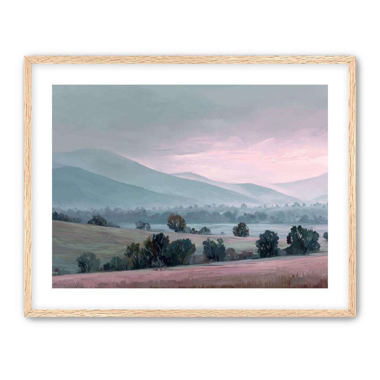 Low Hills Fading into Mist