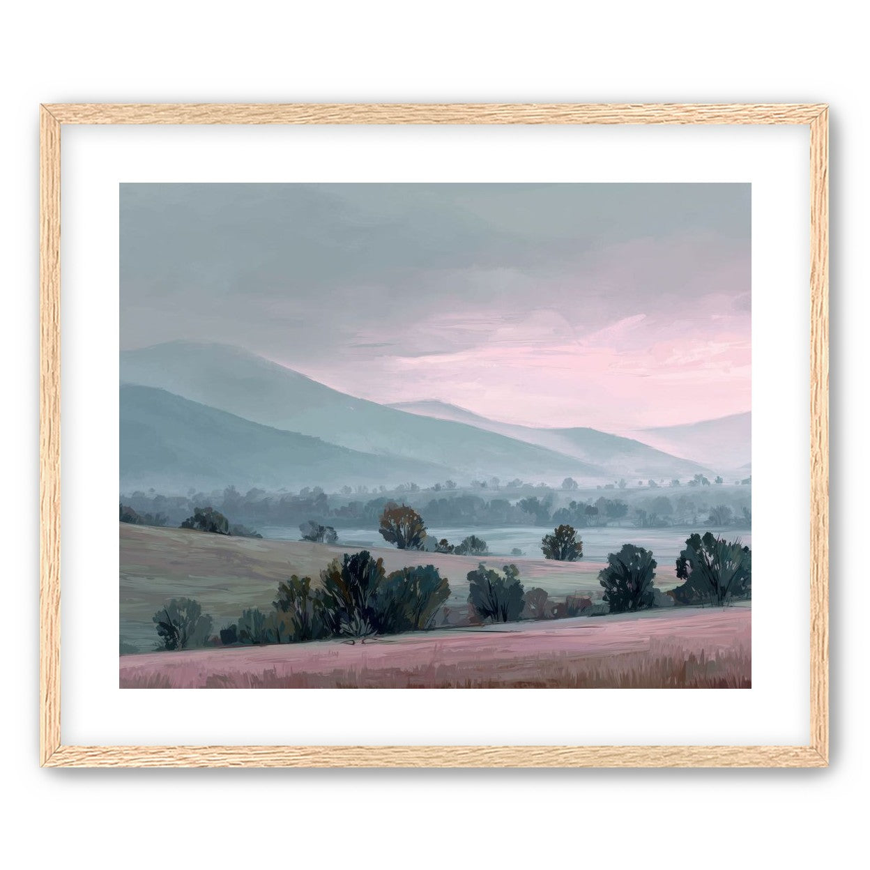 Low Hills Fading into Mist
