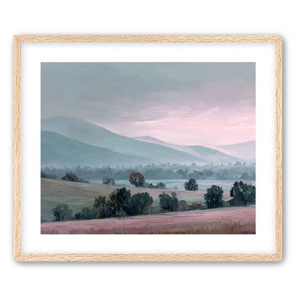 Low Hills Fading into Mist