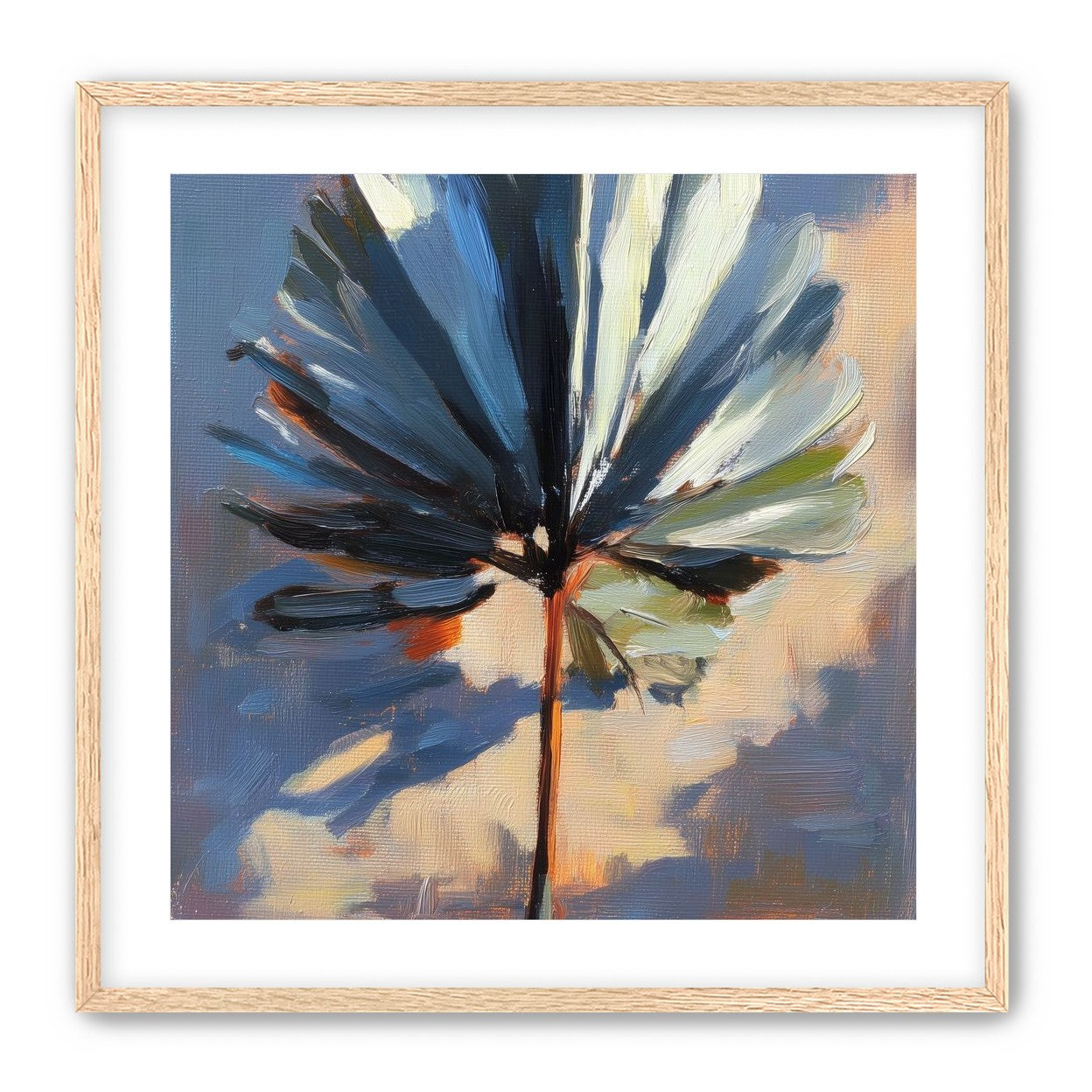 Veined Leaf in Thick Paint