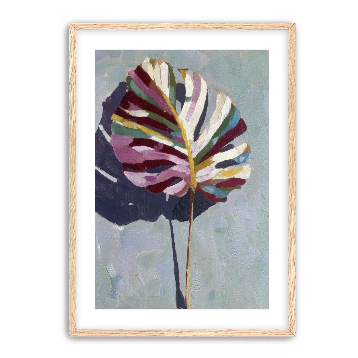 Leaf with Multicolored Veins