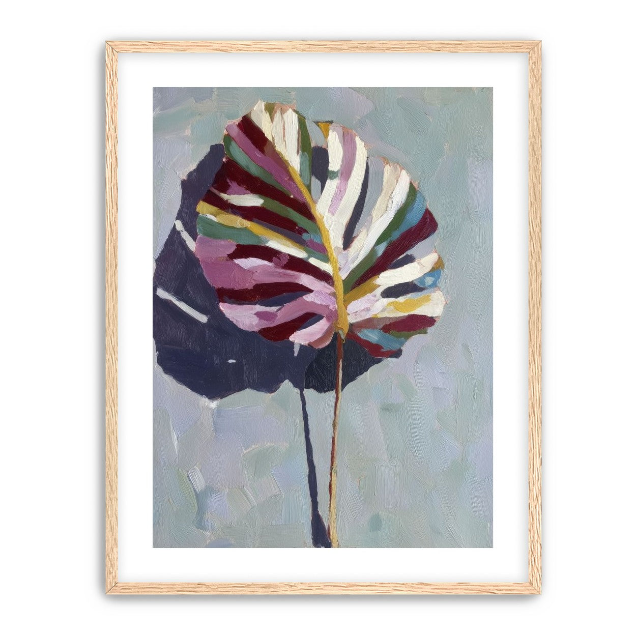 Leaf with Multicolored Veins