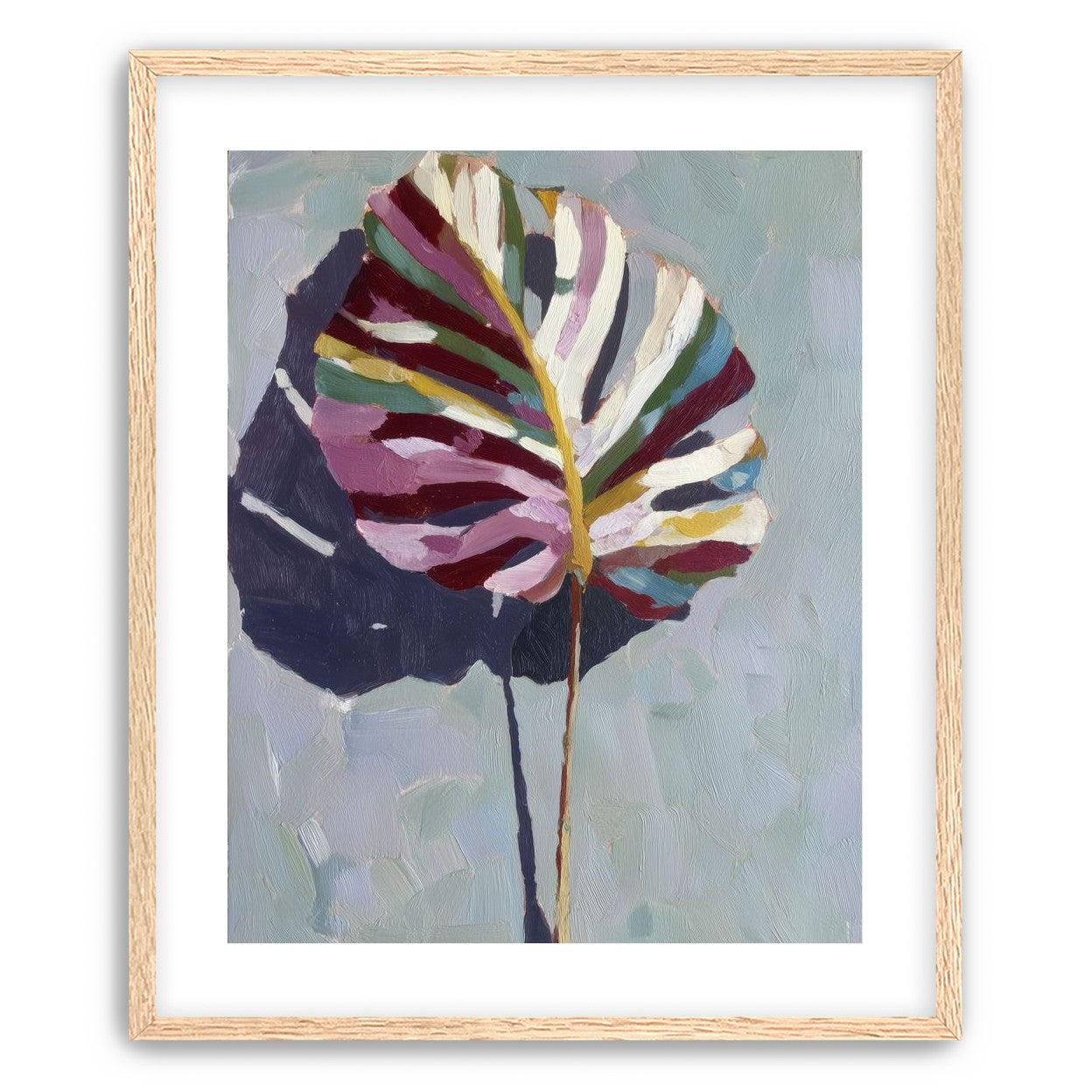 Leaf with Multicolored Veins