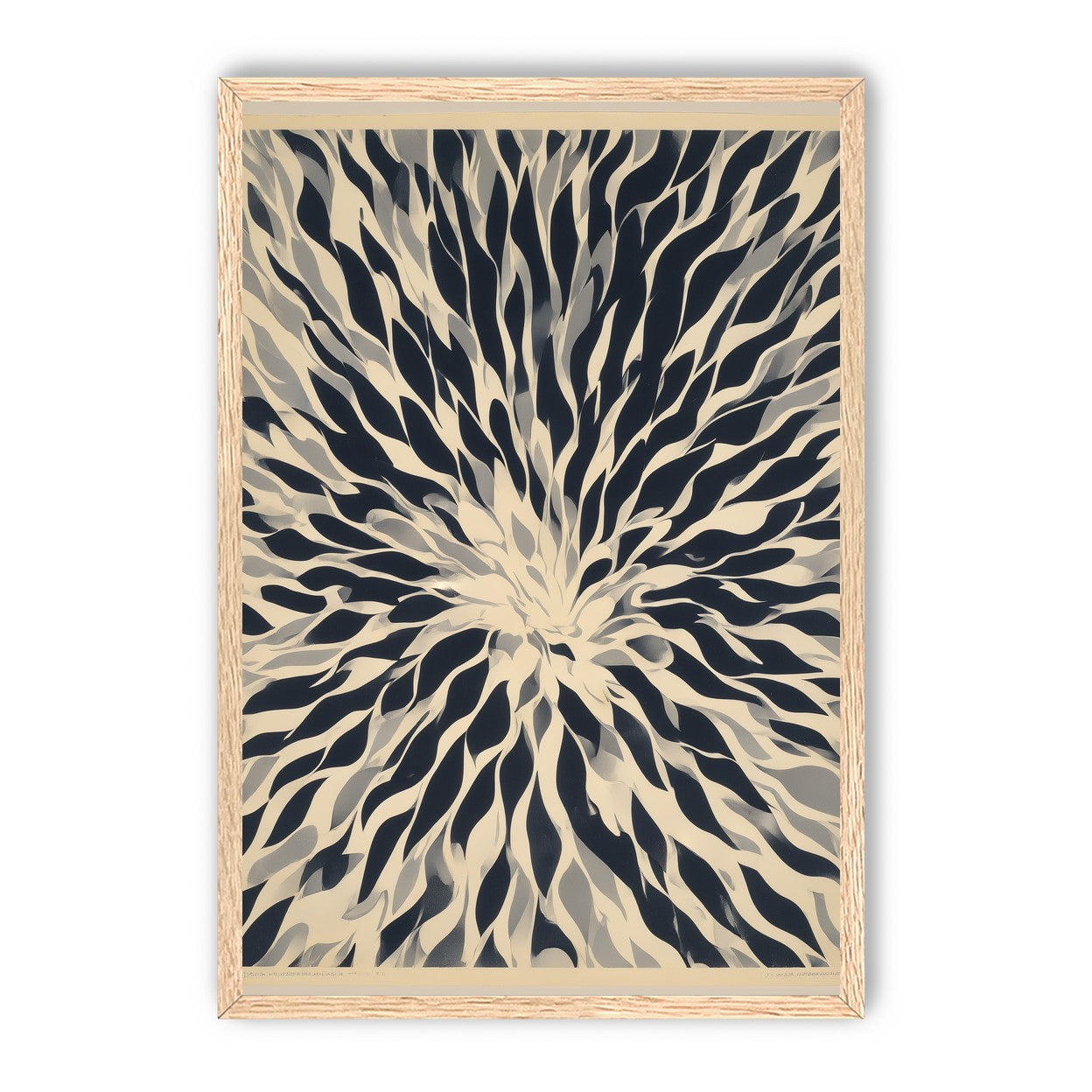 Dark forms around a white center