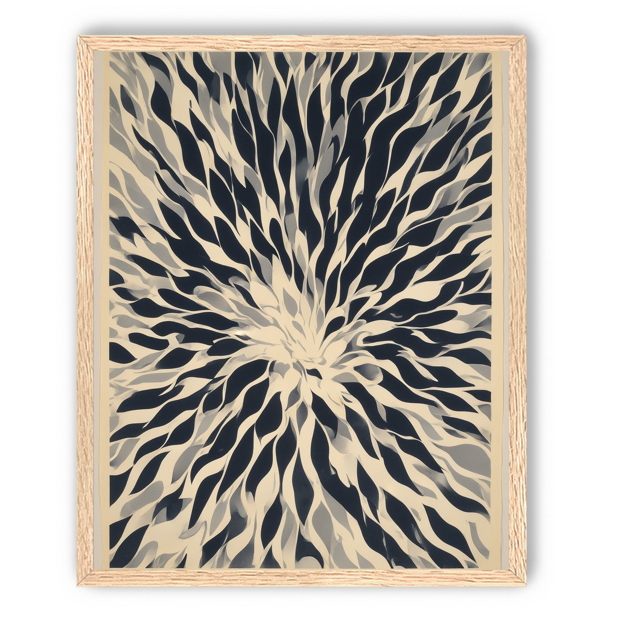 Dark forms around a white center