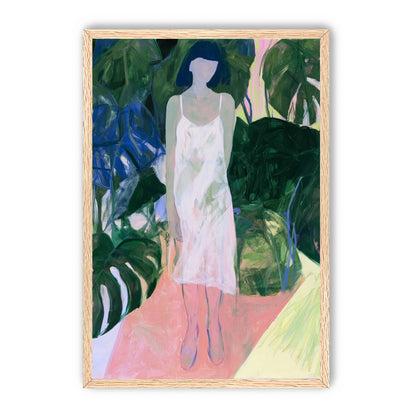 White slip in green shade