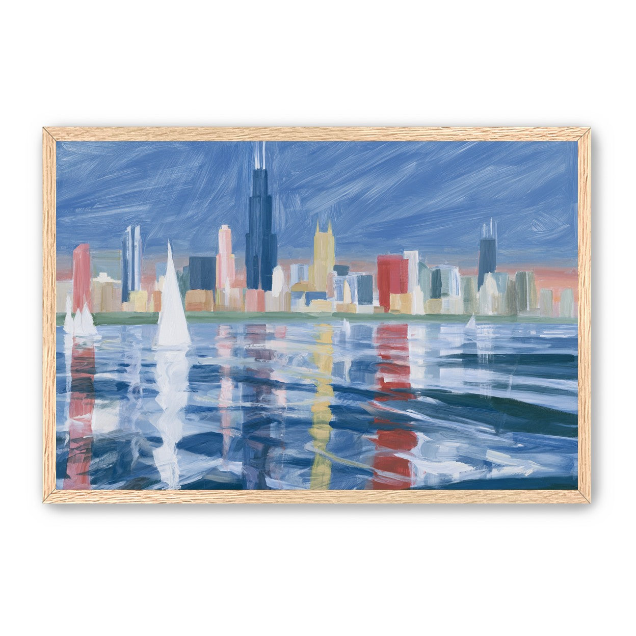 Sailboats before the skyline