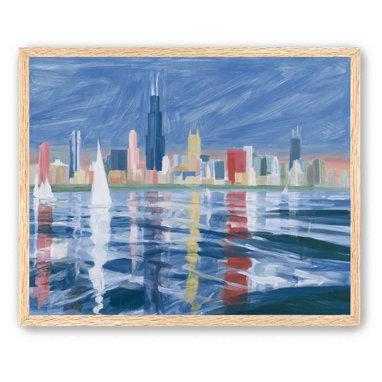 Sailboats before the skyline