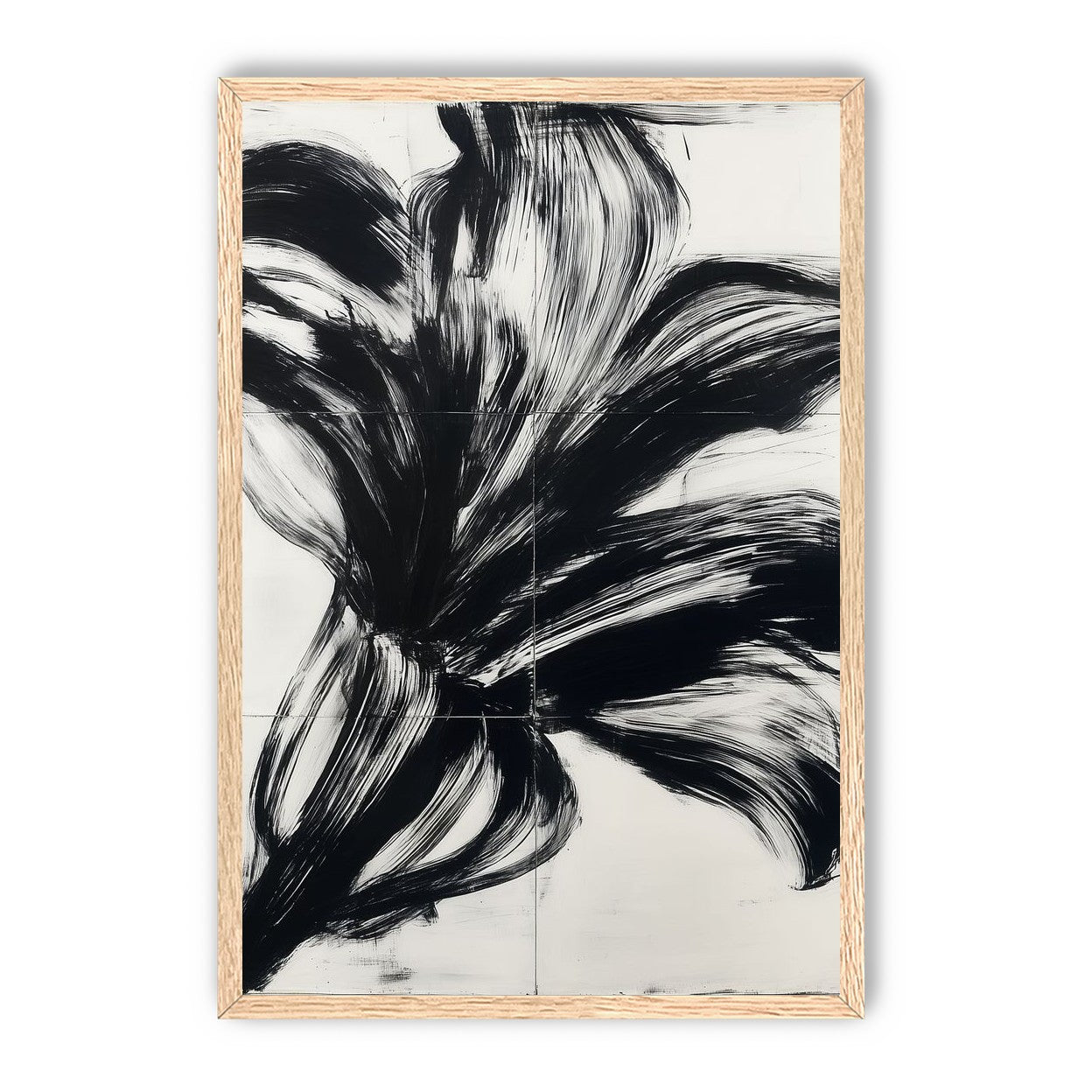 Black surge on white grid