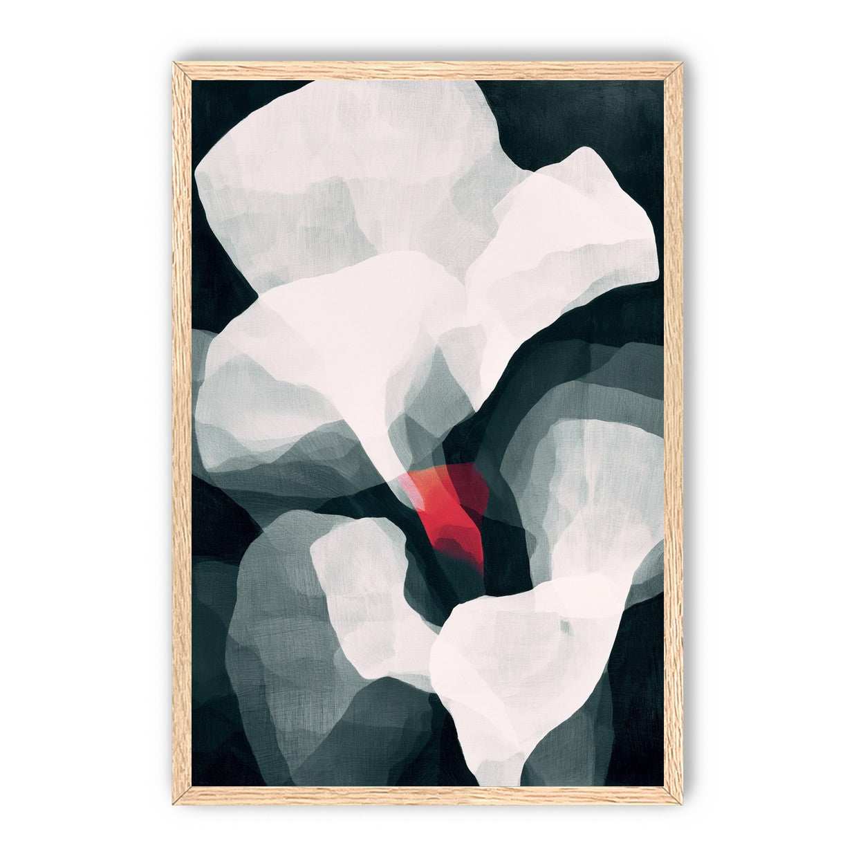Red wedge among pale layers