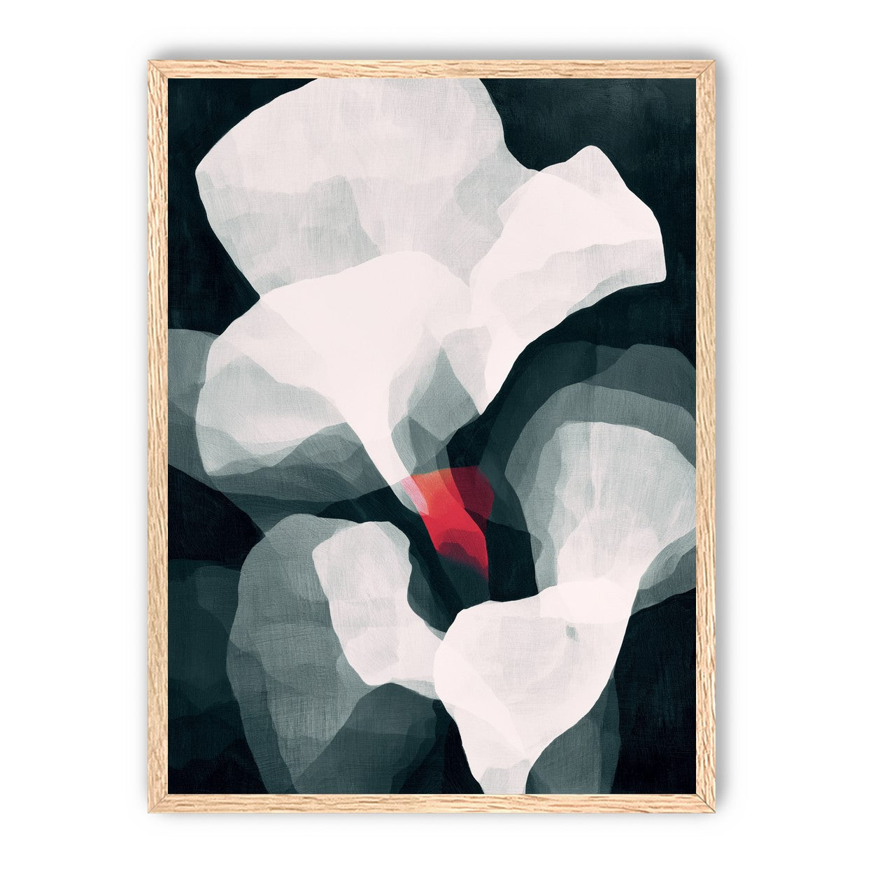 Red wedge among pale layers