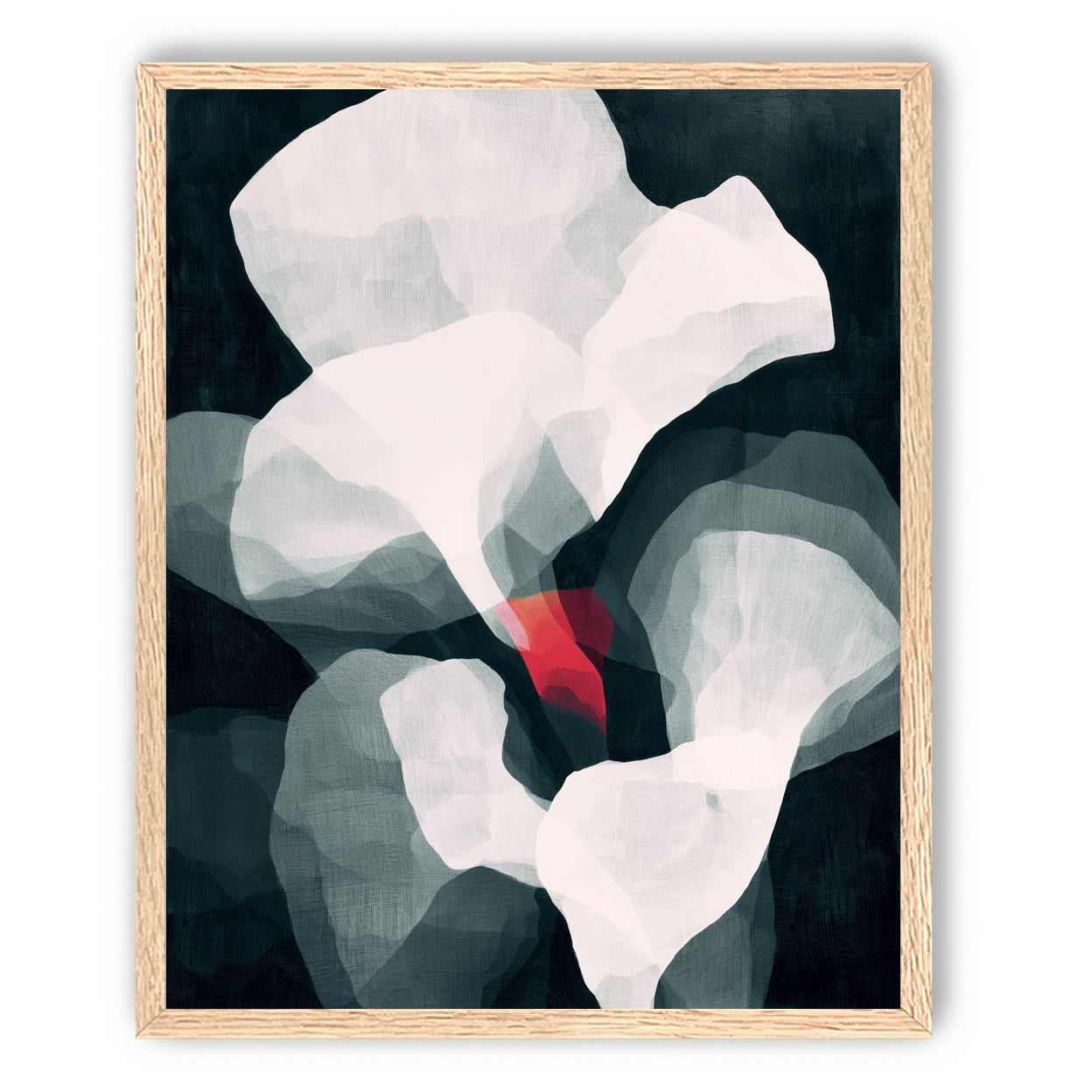 Red wedge among pale layers