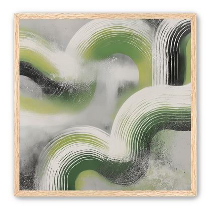 White arcs in green haze