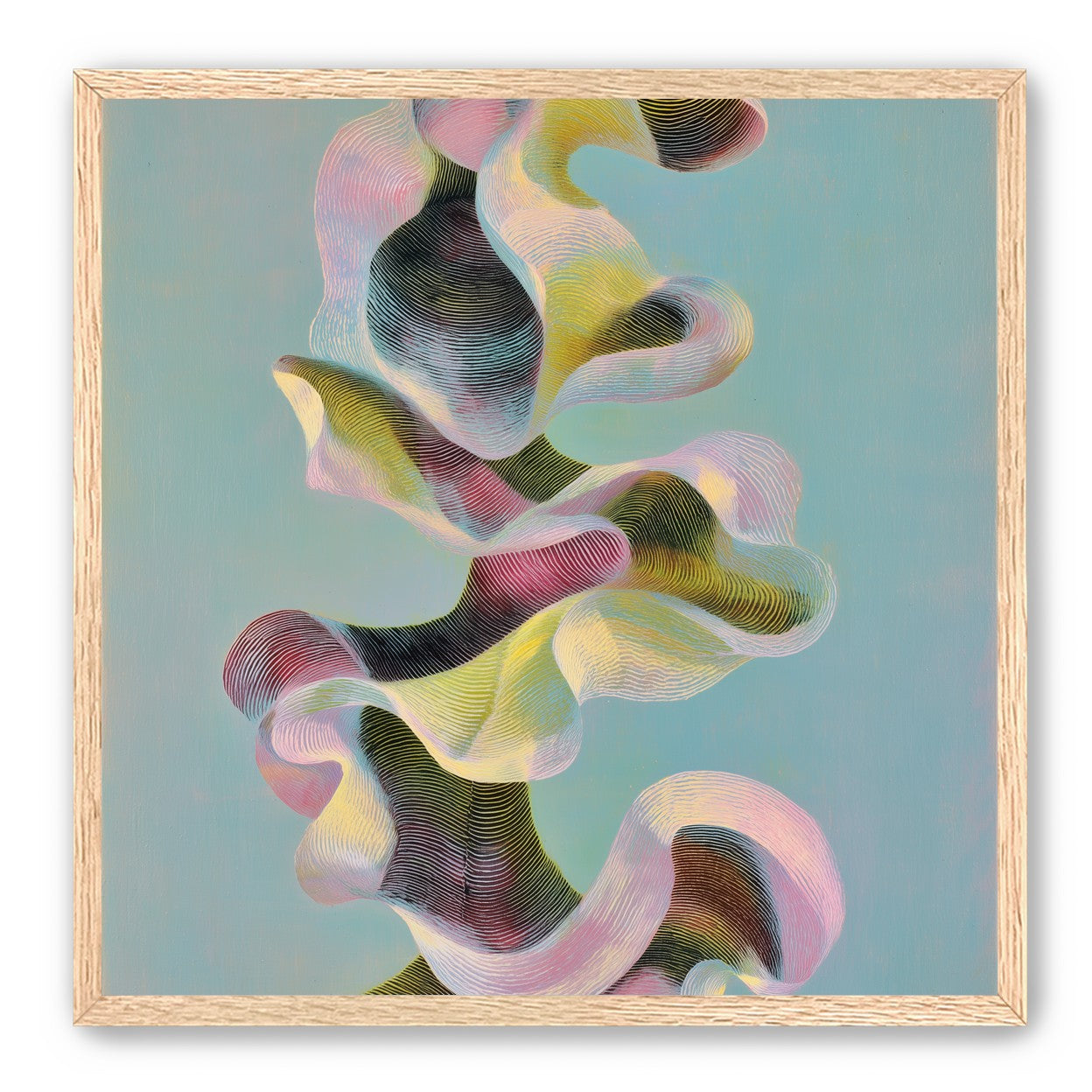 Folded ribbons in suspension