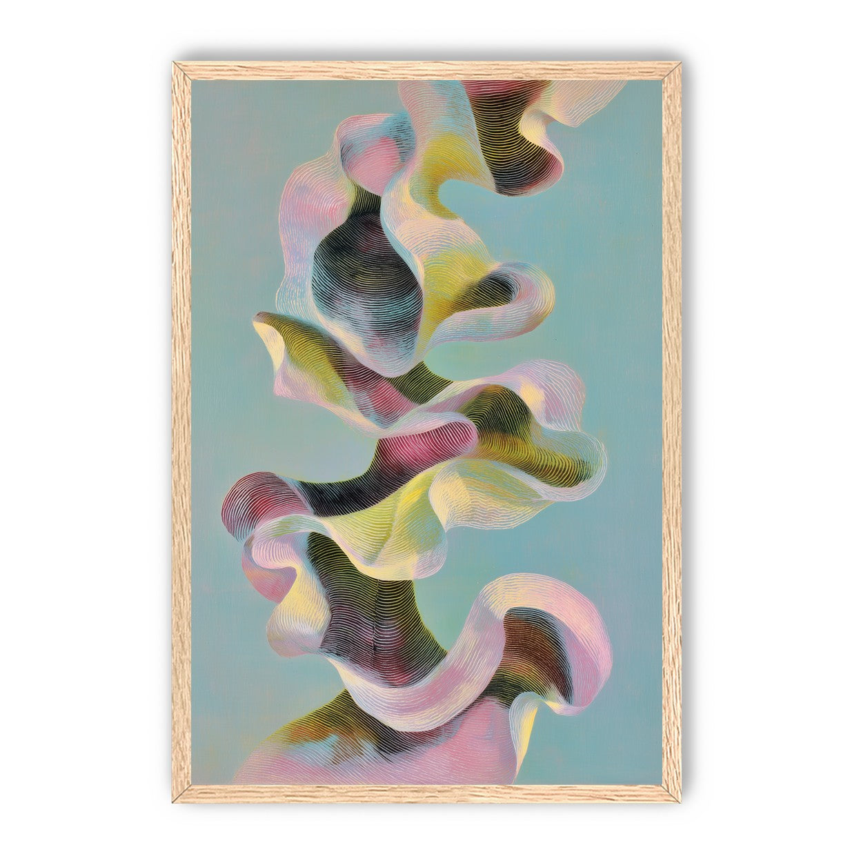 Folded ribbons in suspension