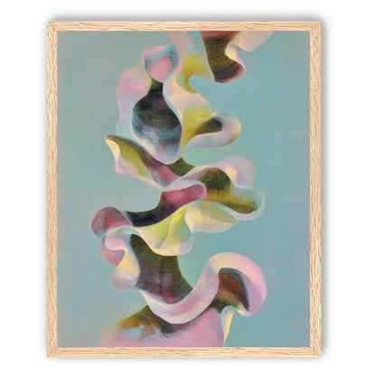 Folded ribbons in suspension