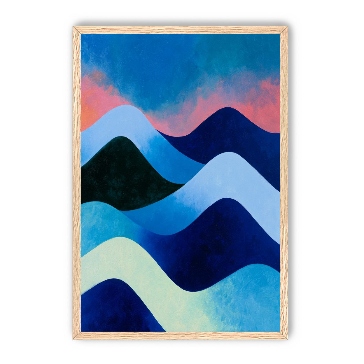 Layered blue hills at dusk