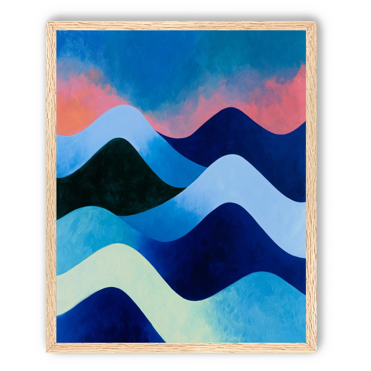 Layered blue hills at dusk