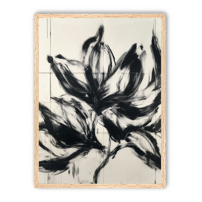 Black petals on pale grid