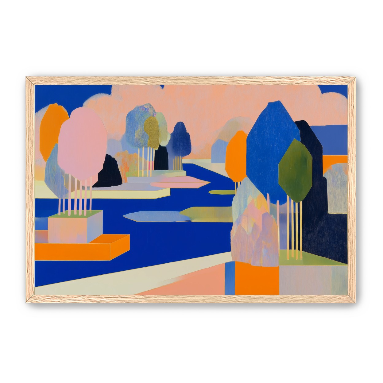 Trees among the blue bends