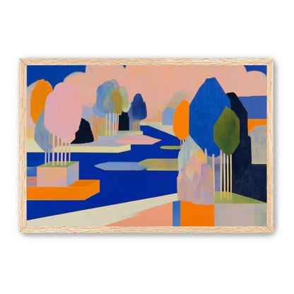 Trees among the blue bends