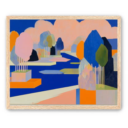 Trees among the blue bends