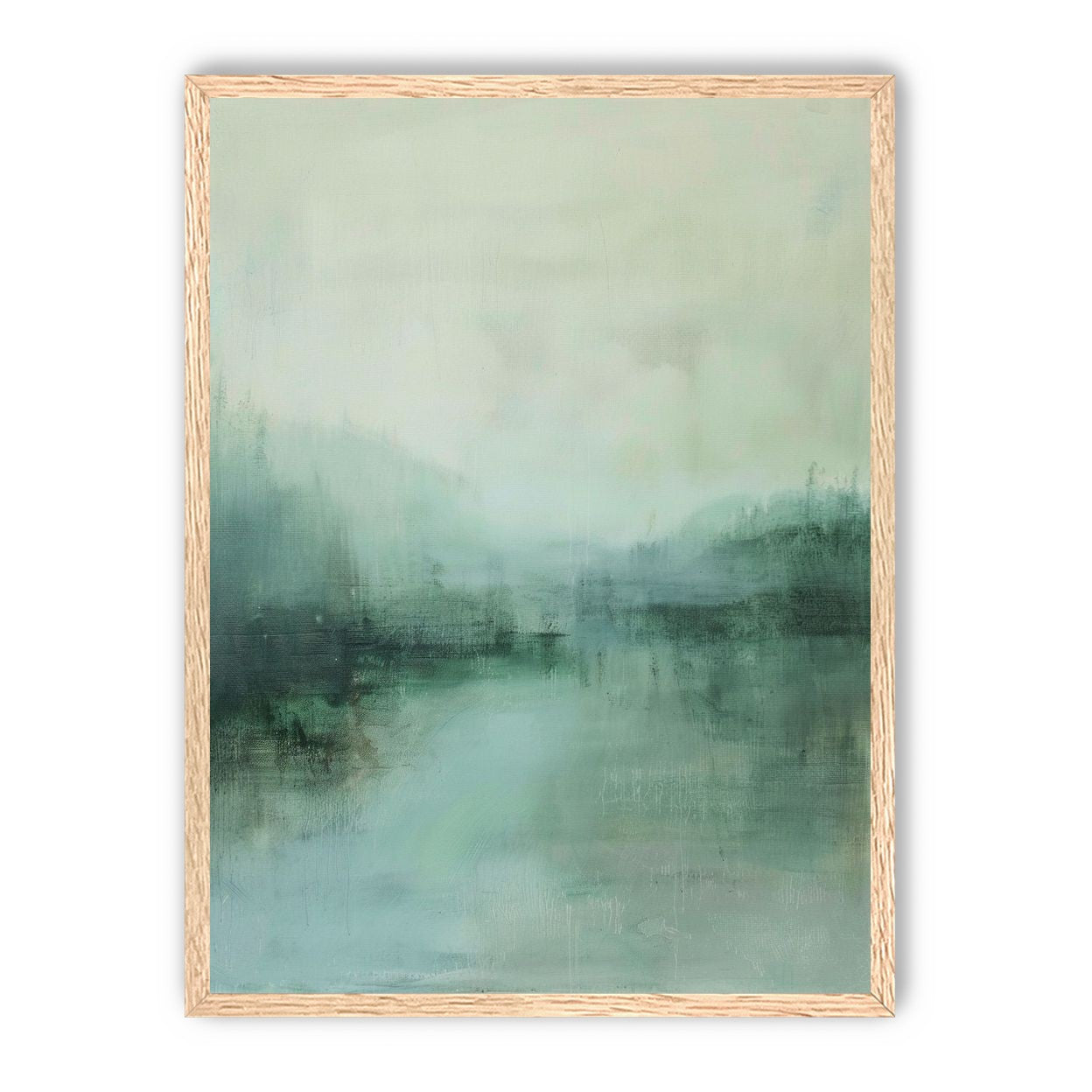 Misty harbor with boats