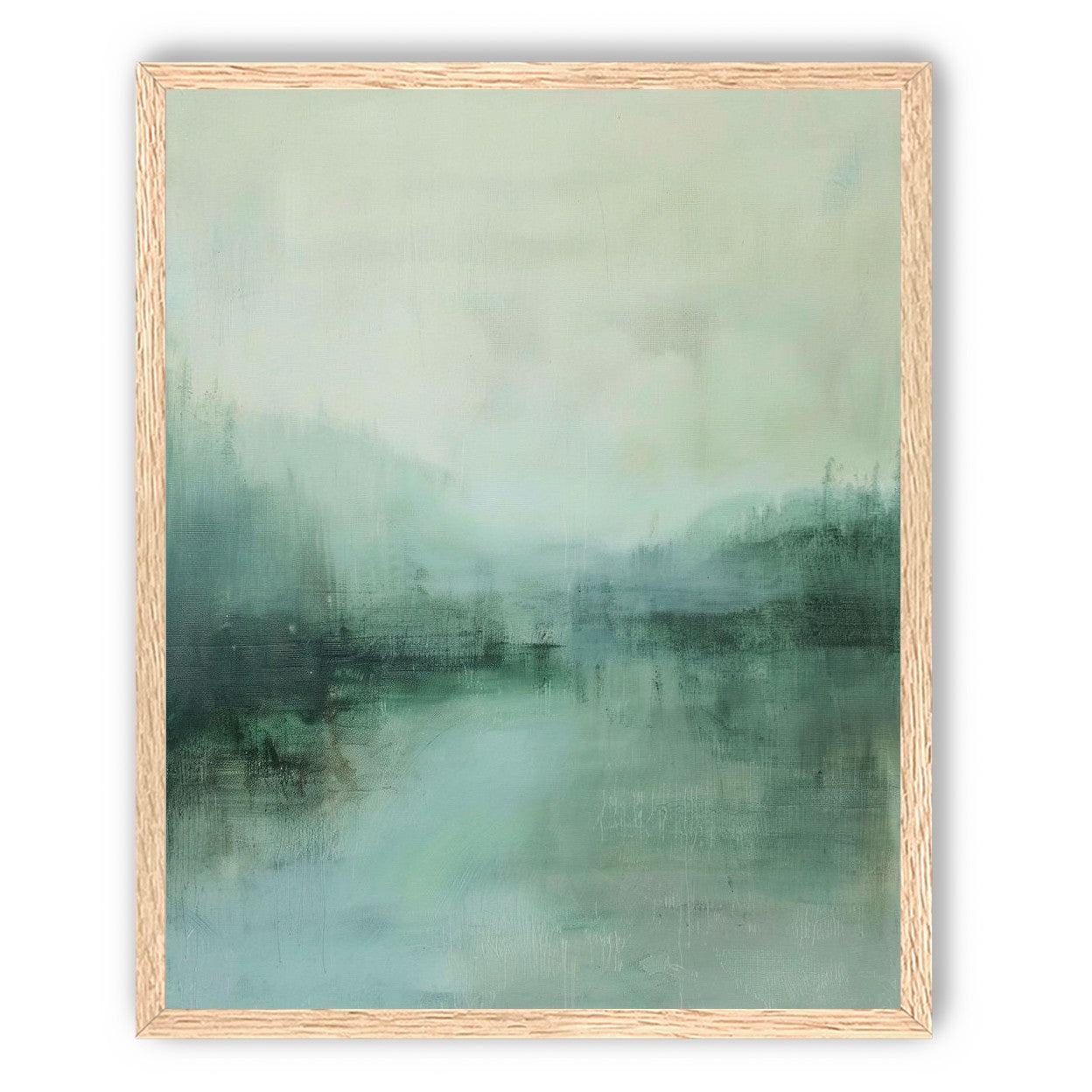 Misty harbor with boats