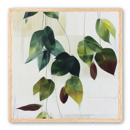 Leaves suspended in quiet air
