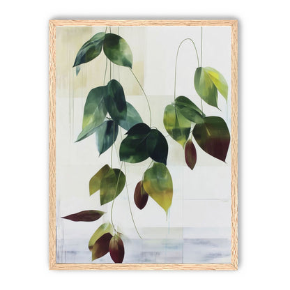 Leaves suspended in quiet air
