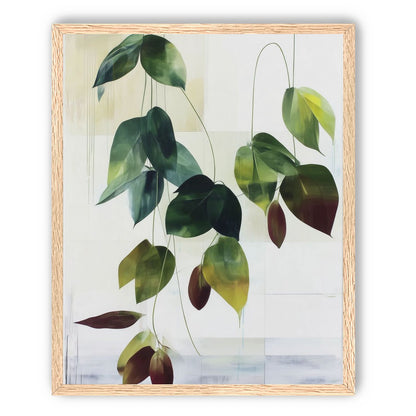 Leaves suspended in quiet air