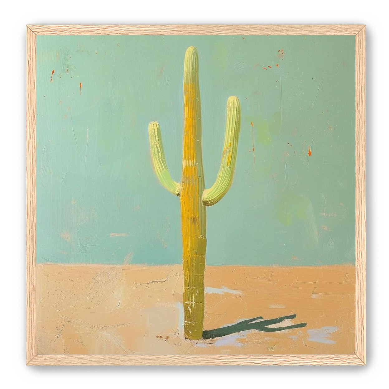 Saguaro beneath a pale sky