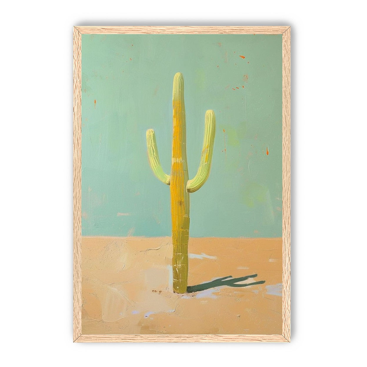 Saguaro beneath a pale sky