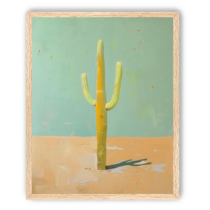 Saguaro beneath a pale sky