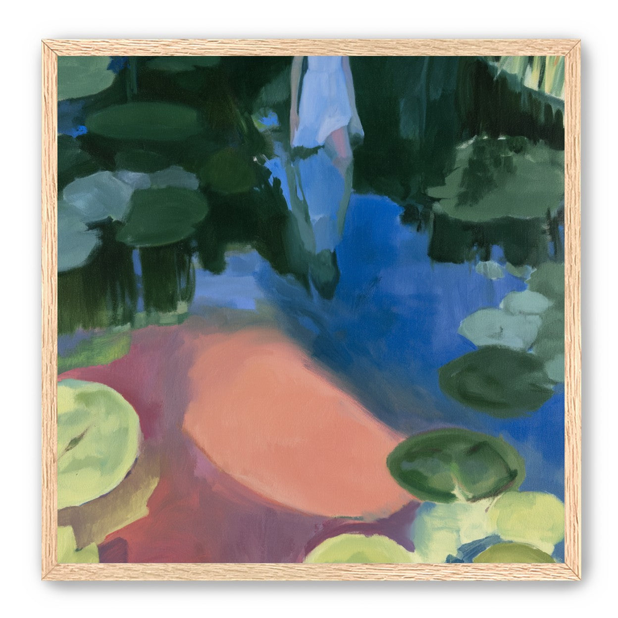 Woman in the lily pond