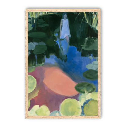 Woman in the lily pond