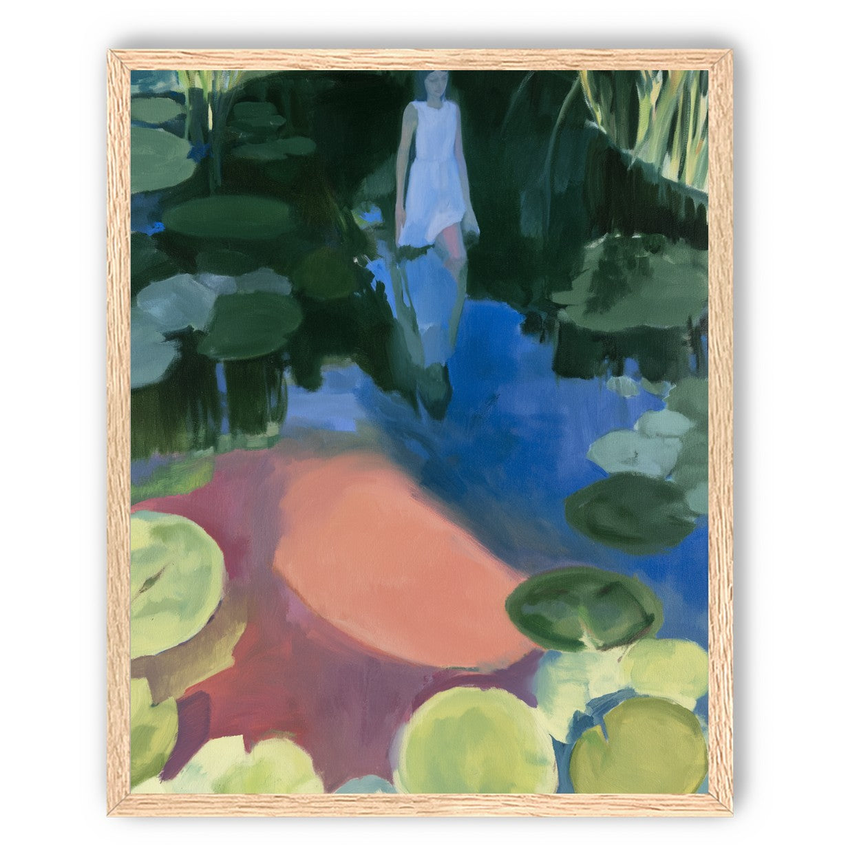 Woman in the lily pond